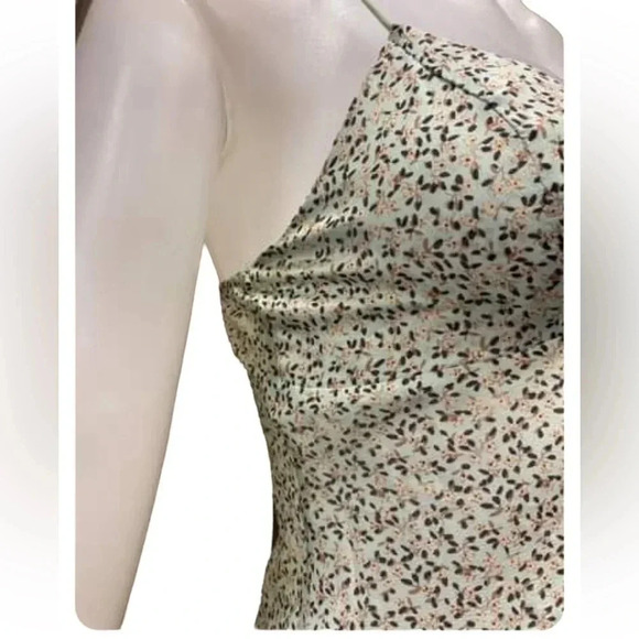 Princess Polly Stargazing Floral Mini Green Slip Dress Size 2 - Picture 11 of 14